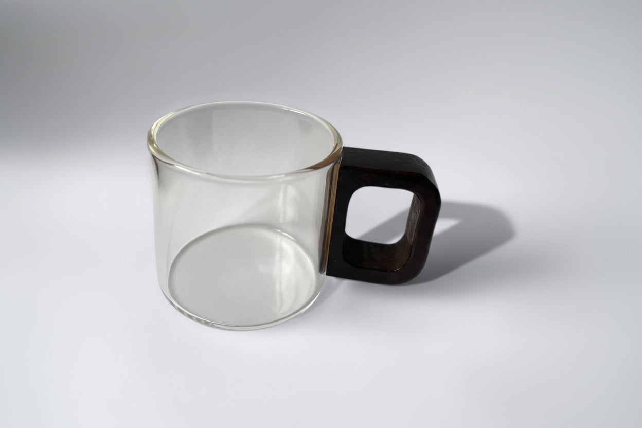 Tasse à espresso anse bois