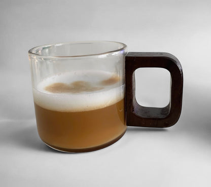Tasse à espresso anse bois
